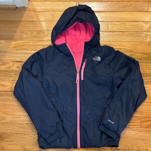 The North Face reversible Dark Blue and Hot Pink Jacket